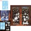 Christmas Static Cling Window Decals With White Christmas Snowman For Holiday Decor