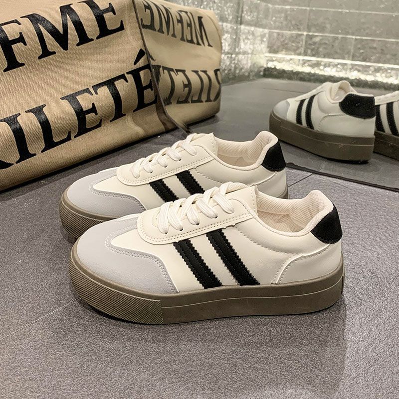 

Туфли-ракушки женские туфли новые студенческие на платформе с увеличением роста белые туфли спортивные и для отдыха кеды летняя воздухопроницаемость 40 бежевый