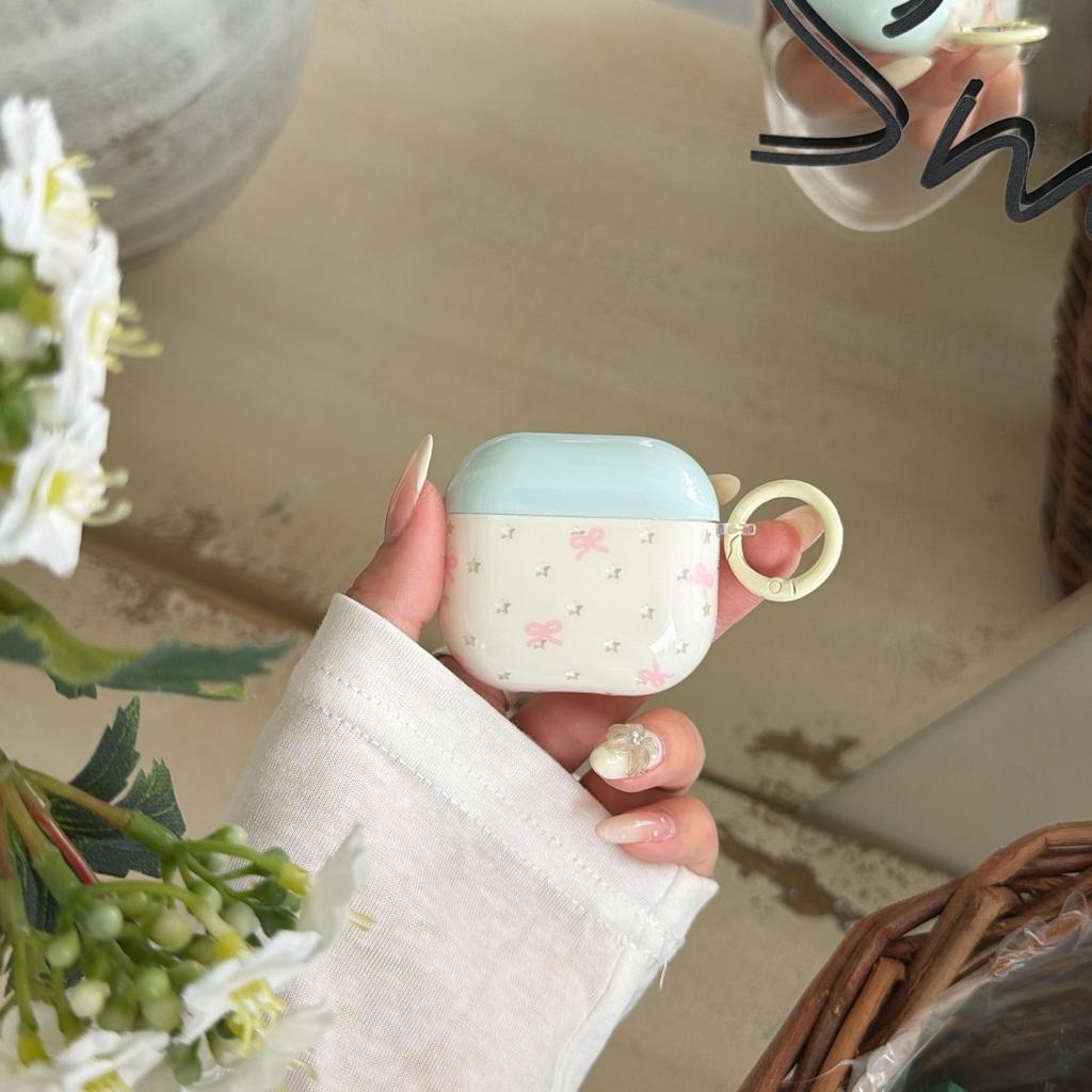 Blue cover star bow for AirPods1 earphone case Apple 1/1 generation AirPods pro1 protective case