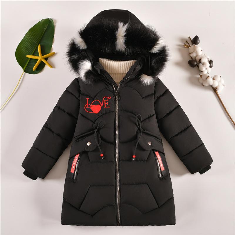 Jaqueta de desenho animado para meninas adorável inverno quente e estiloso casaco engrossado para meninas para clima frio