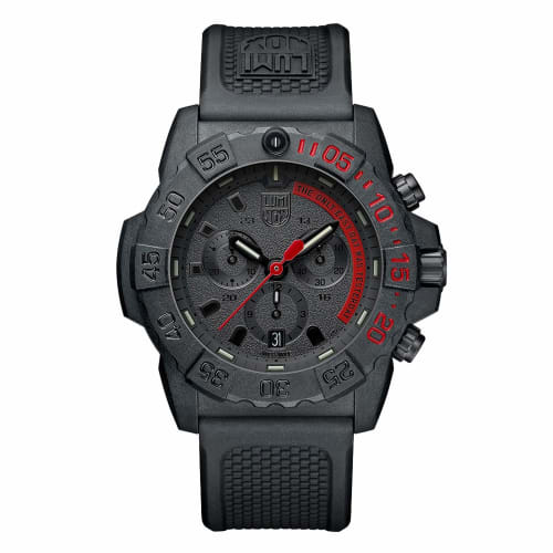 Luminox Navy Seal Men's Watch, 45mm - Military Dive Watch, Black, Date Function, Chronograph, 200m Water Resistant - XS.3581.EY, Black, 45mm