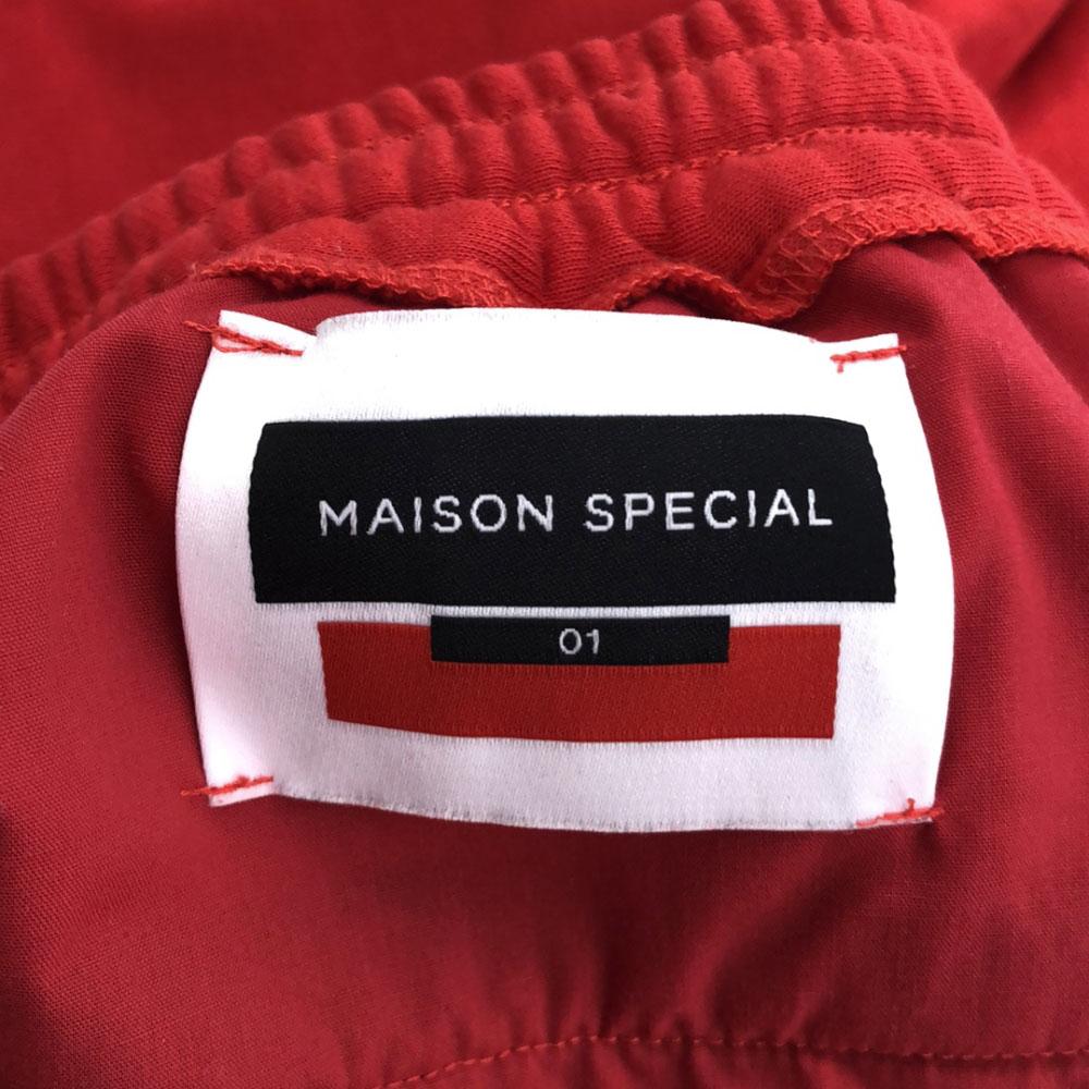 MAISON SPECIAL 11221461303 Compact Crushed Sweat Prime Wide Pintuck Easy Pants Men's Used