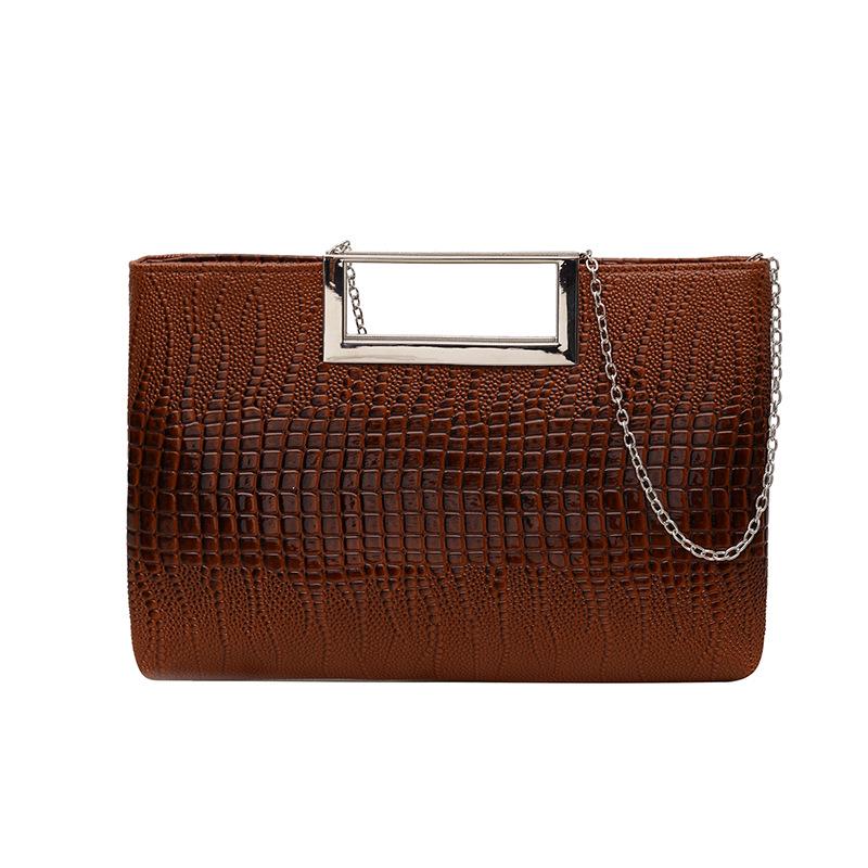 2025 Ladies Crocodile Pattern Crossbody Chain Evening Handbag: High-Quality European & American Fashion