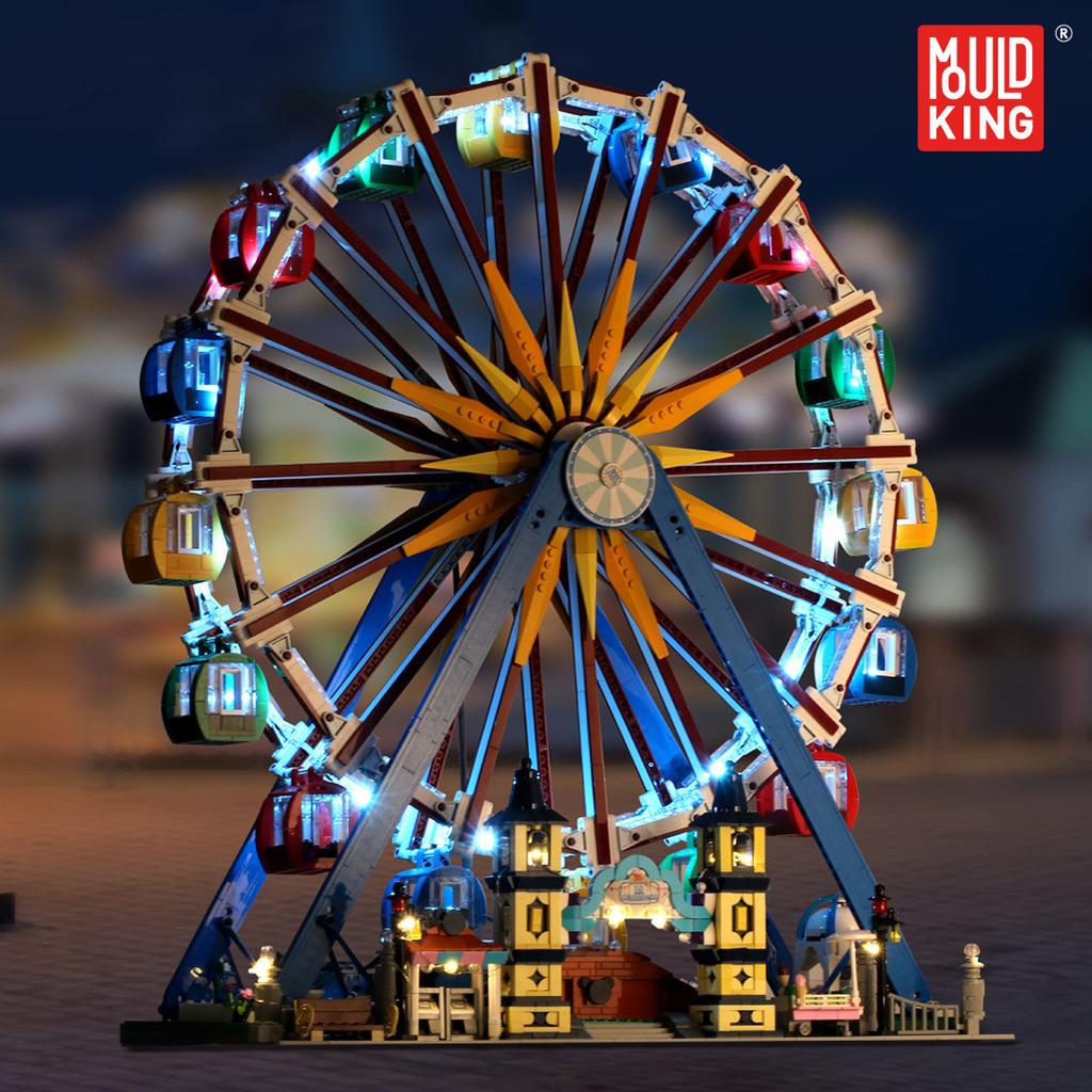 MOULD KING Kreative App motorisiertes Riesenrad Modell Bausteine Montage Ziegel Lernspielzeug für Kinder Weihnachtsgeschenke
