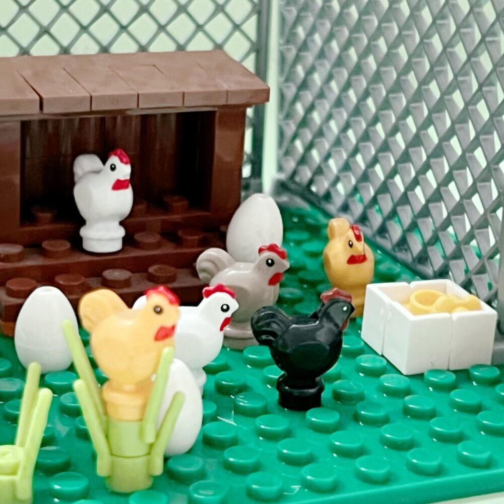 Moc Animals Construction Blocks City Farm Chicken Coop Hen House Blocks Diy Toys For Kids Young Boys Girls Birthday Gifts Kids Toys