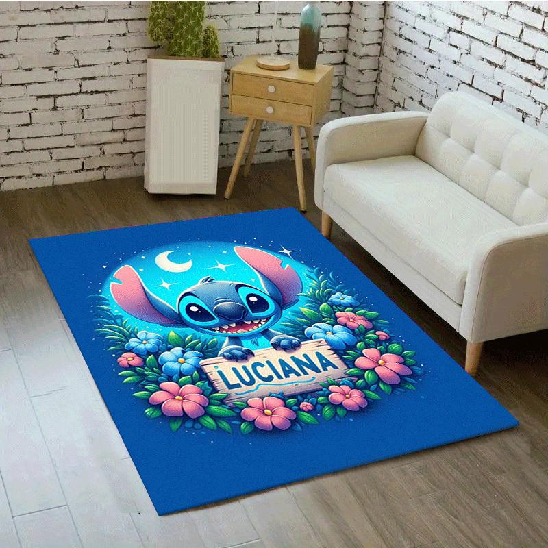 1pc Stitch Pattern Area Rug Soft Flannel Floor Mat for Living Room,Office,Bedroom and Carpet,Sofa Coffee Table Floor Mat