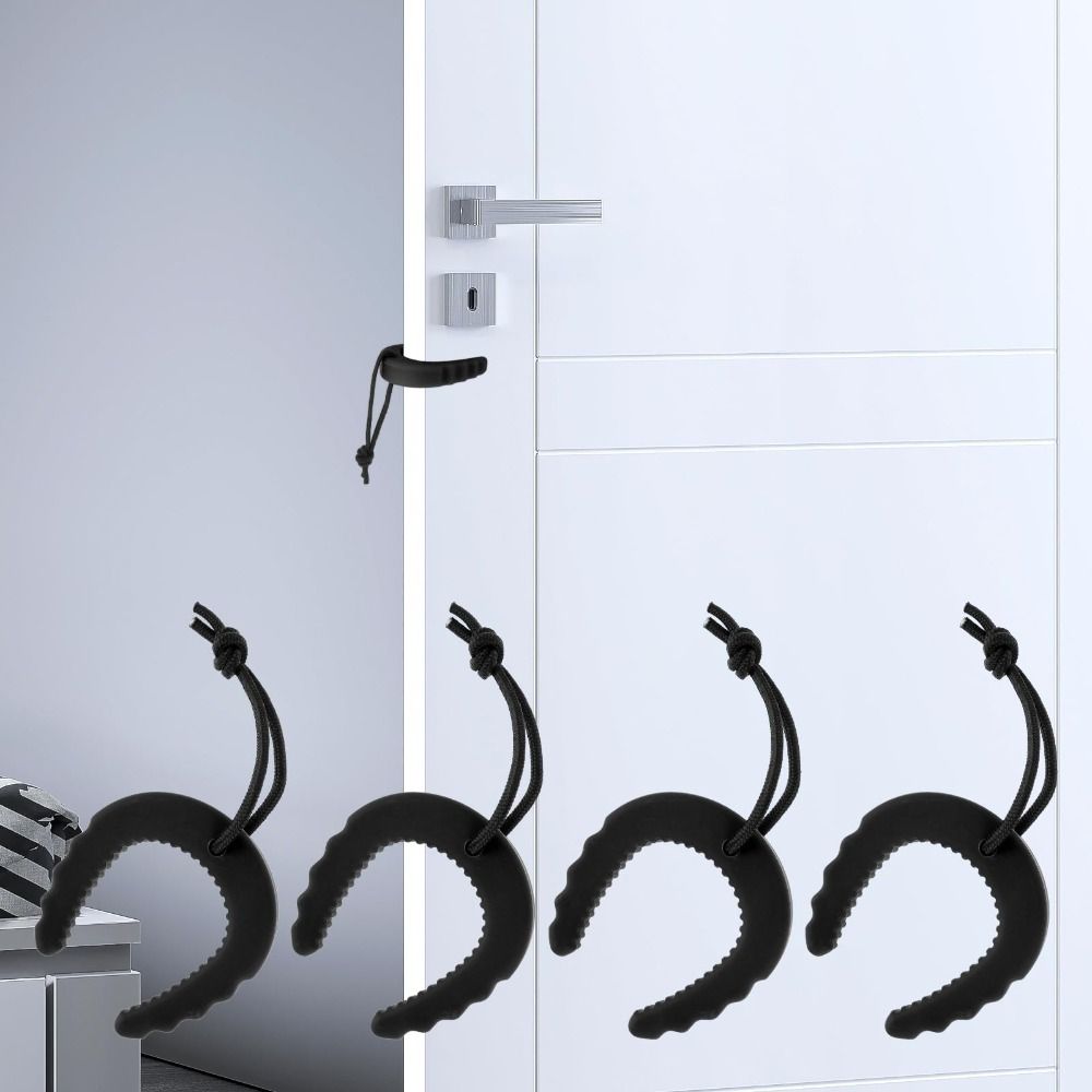 2Pcs Silent C-Shaped Door Stopper Anti-collision Door Block Anti-Pinch Hand Guard  Bedroom