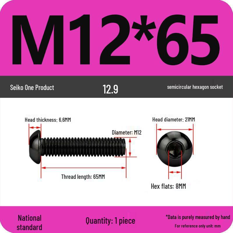 High-Strength 12.9 Pan Head Socket Cap Screws: M6, M8, M10, M12 Sizes