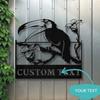Toucan Bird Metal Wall Art Outdoor Garden Decor Courtyard Sign