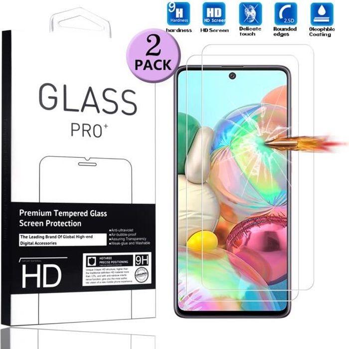 Film de Protection Ecran - Samsung - Galaxy A71 - Verre Trempé - 2 pièces - Antichoc