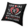 Love Is Like Pi Valentines Day Pillowcase Polyester Linen Velvet Printed Zip Decorative Pillow Case Home Cushion Cover