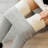 Women's Vertical Striped Fleece-Lined Leggings: Slimming, High Elasticity, Thick, Cold-Resistant, Perfect for Autumn and Winter.