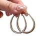 Women Minimalist Solid Circle Hoop Earrings Simple Fashion Ear Jewelry