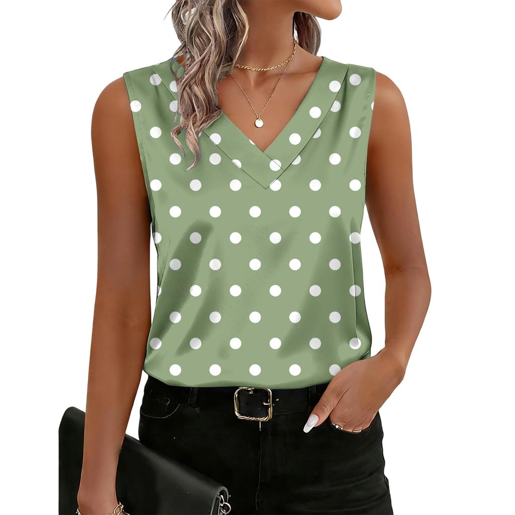Women's fashionable polka dot printed blouse