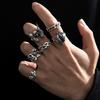Stainless steel Punk Poker Joker Silver Color Rings for Men Goth Skeleton Billiards Set Couple Emo Jewelry Anillos Hombre