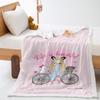 Couple Simple Painting 2D Digital Printing Thickened Lamb Wool Crystal Fleece Blanket One Piece