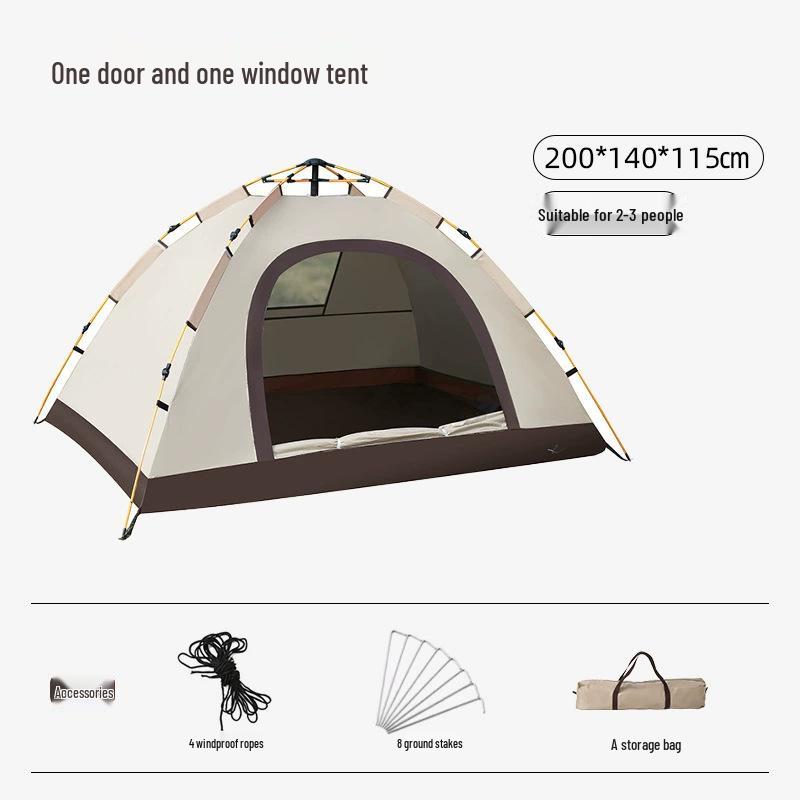 Portable Pop-Up Camping Tent with Sun & Mosquito Protection