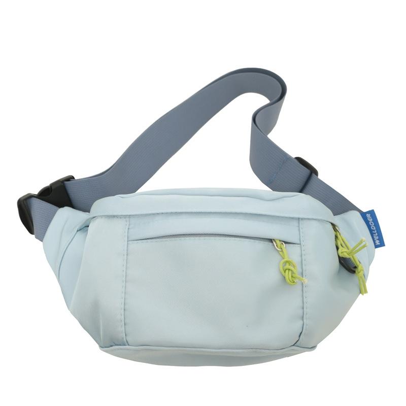 Breast bag fashion casual Korean version ins style solid color messenger bag men and women couples shoulder bag commuter fashion fanny pack