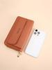 Women's Crossbody Mobile Phone Bag & Long Wallet with Double Zipper - Korean Style Shoulder Bag
