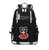 Large Capacity Schoolbag with Shoulder Strap; Student Three-piece Pencil Case Set