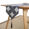 Japanes  Table Runner Polyester Cotton Lattice Tea Mat Living Room Coffee Table Retro Tablecloth Tray Mat Wedding Decorations