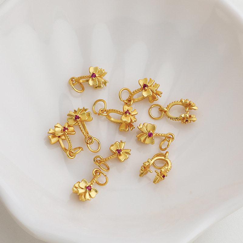 Gold-Plated Zirconia Butterfly Pendant Clip-On Jewelry Accessory