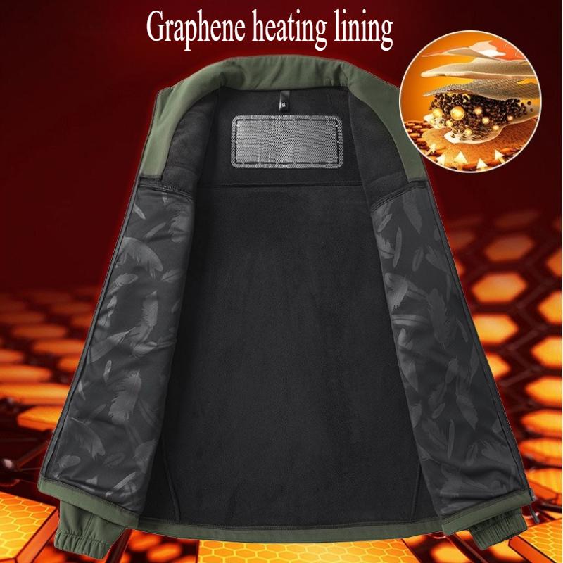 Zimní pánské outdoorové fleecové sportovní soupravy Tepláková souprava Pánské sportovní oblečení Hrubé turistické soupravy Pánské tepláky S kapucí Oblek Bunda Kalhoty 2 kusy