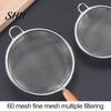 Manual Noodle Scoop Flour Sieve Anti-Slip Fine Mesh Comfortable Grip Stainless Steel Multi-function Strainer Heat Insulation Juice Filter Oil