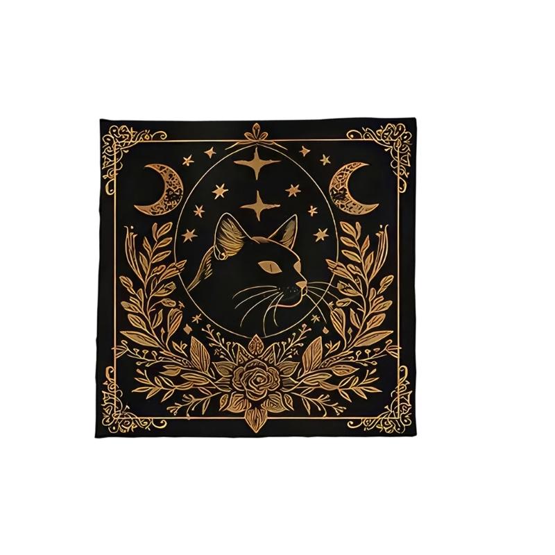 

Star Flower Pattern Astrology Tablecloth Tarots Divinations Tablecloth Altars Cloth Divinations Board Game Accessory B 50x50cm