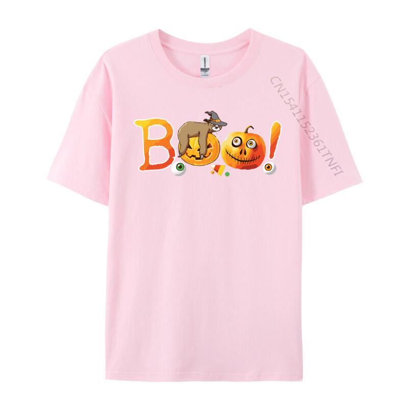 Clothing Funny Halloween Boo Sloth Pumpkin T Shirts Unisex Tee Shirts Graphic Unisex Tops Tees Clothes Retro Cotton