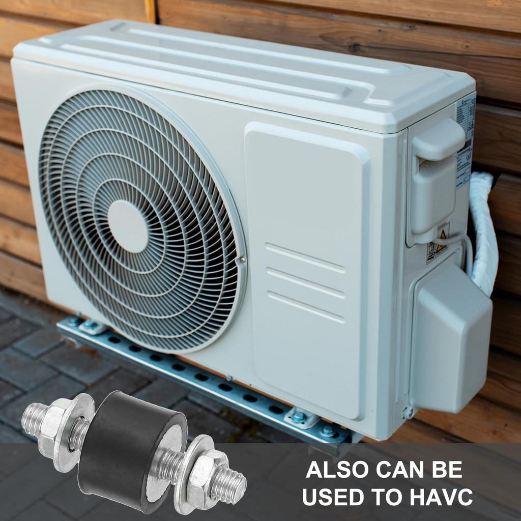 PATIKIL 4pcs 10x15mm Rubber Stud Shock Absorber M6 Rubber Insulation Mount Cylindrical Anti Vibration