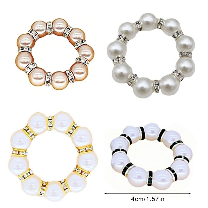 Set of 60 Tissue Holders Bead Christmas Tissue Buckles Christmas Bead Serviettes Rings Suitable for Tissue Decors