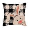 Easter Decorative Pillowcase With A Checked Bunny