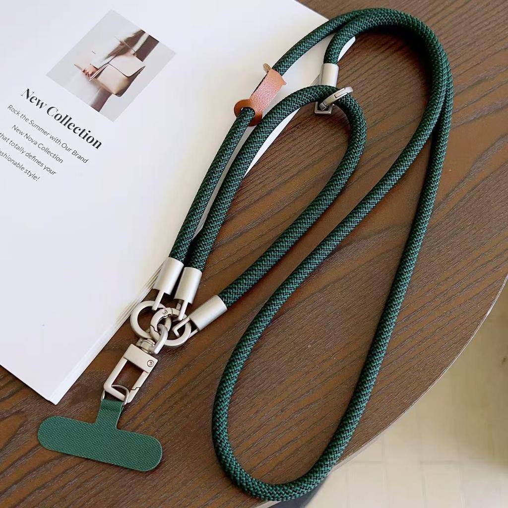 Dual-Function Anti-Lost Crossbody Phone Lanyard with Detachable Wrist Strap and Metal Buckle