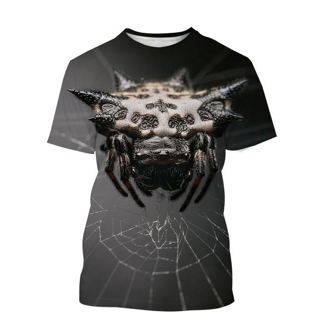 Fashion Insect Spider T Shirt For Men Animal Pattern Short-sleeved T-shirt Funny Casual Streetwear Summer Tops Cool Tee Shirt