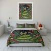 Frog And Butterfly In Enchanted Garden Printed Duvet Cover Set1 Duvet Cover+2 Pillowcasemulti Size Bedroom Bedding Decor
