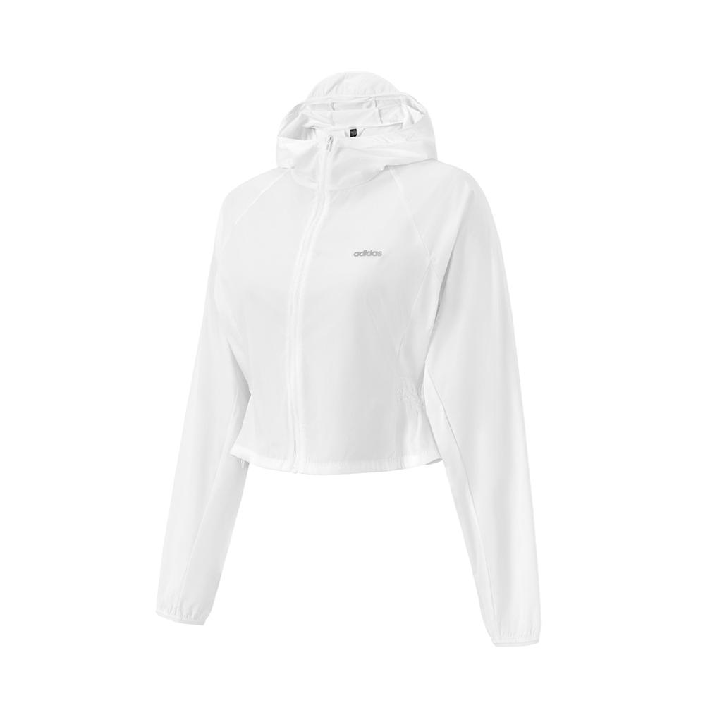Adidas Fashion Versatile Skin-Friendly Hooded Jacket Women Jacket White JI6005
