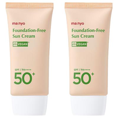 Manyo Factory Foundation-freie Sonnencreme LSF50+ PA++++, 50ml, 2 Stück