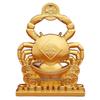 Brass Wealth Crab Ornament with Pincers Holding Coins