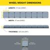 - 0.5oz 1/2oz - Gray Adhesive Stick On Wheel Weights-Gray-4 Lbs (64oz)