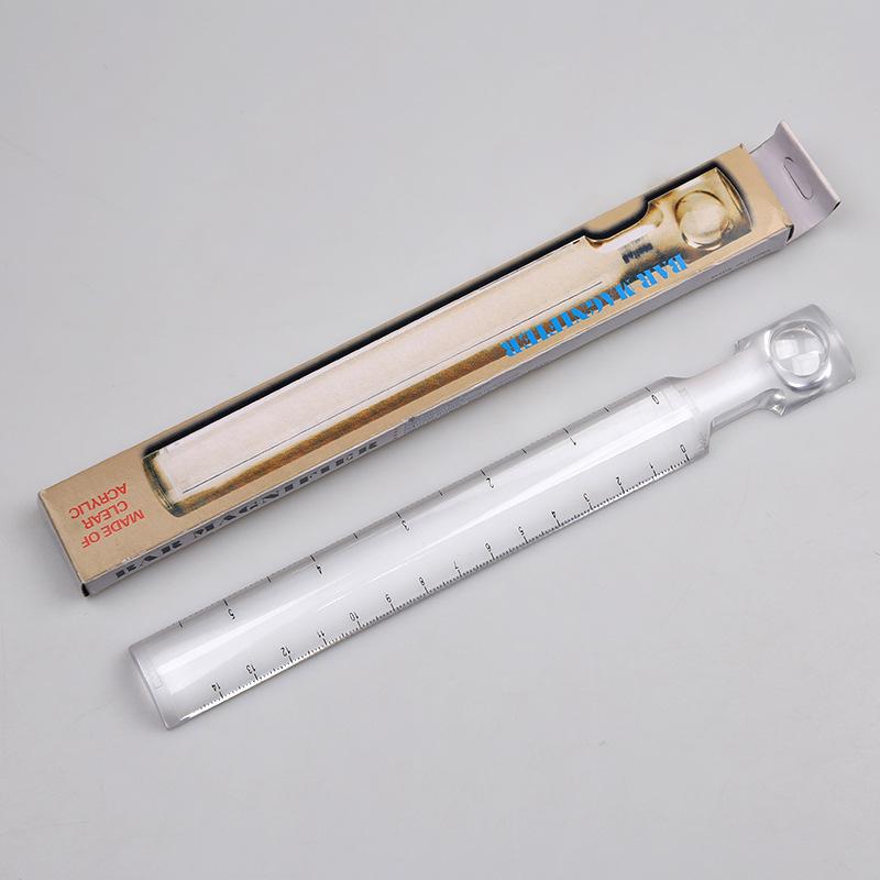 Multifunctional Ruler Magnifying Glass with Scale Centimeter Measuring Painting Engraving Origami Model Magnifying Glass