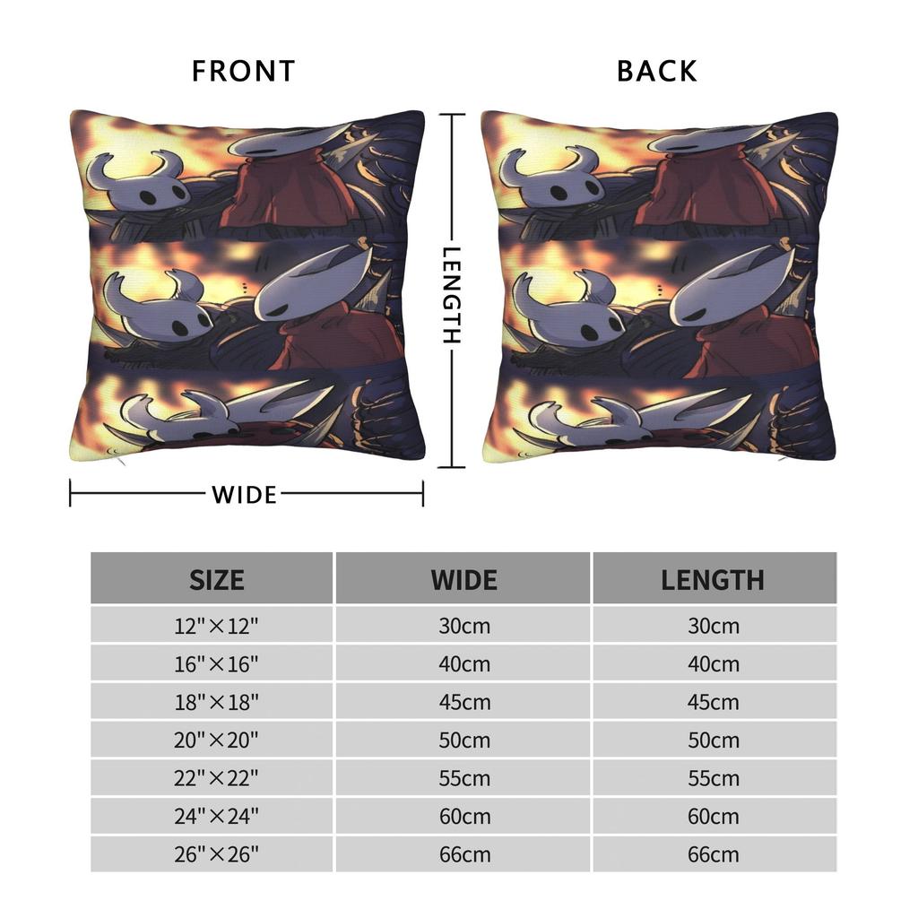 Hollow knight Cartoon Game Knight and Hornet Pillowcases Vintage Pillow Case For Sofa Bedroom Home Decor Print Pillow Cover