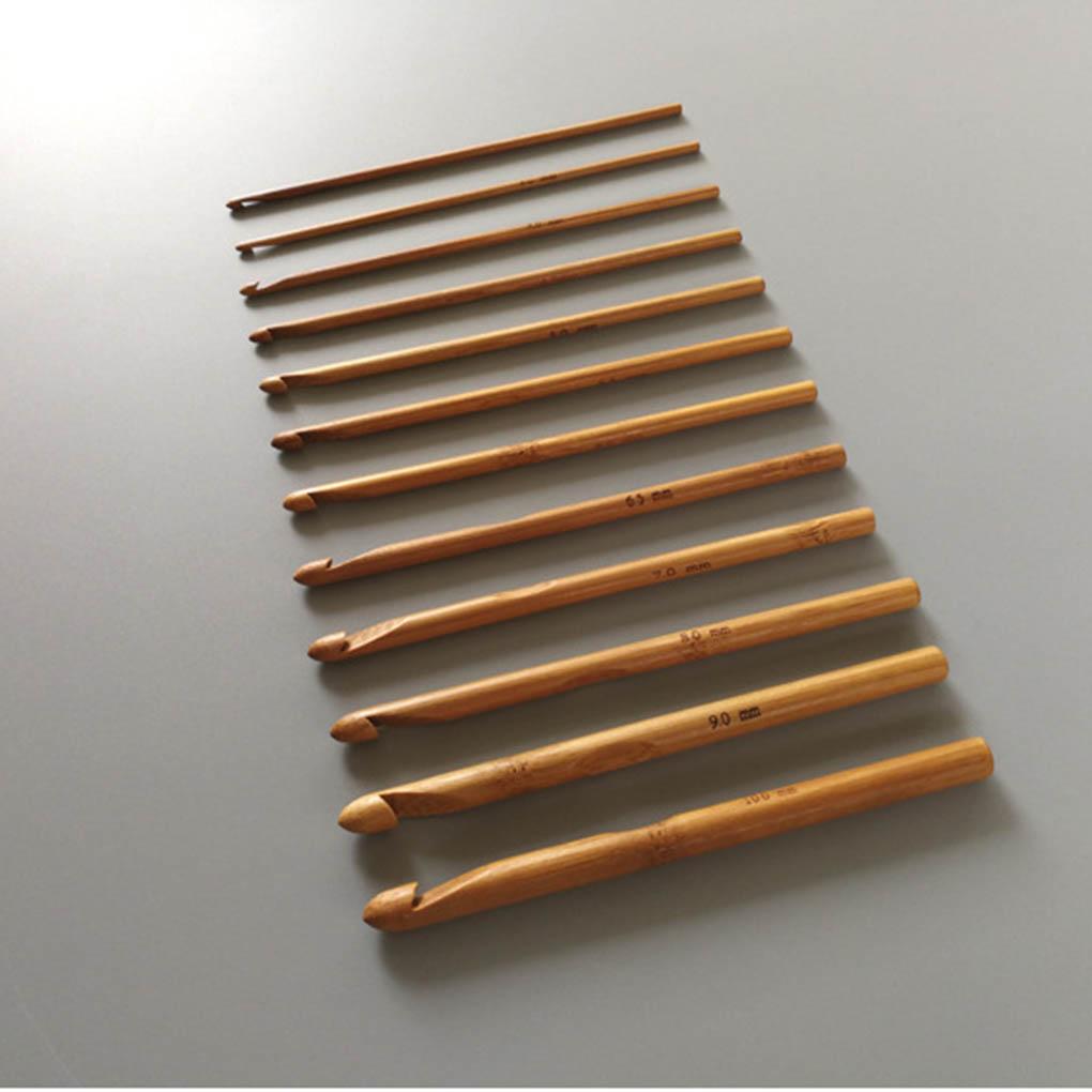 Bamboo Hook Handle Crochet Weave Needle Multipurpose Long-lasting Exquisite Simple Operation Smooth Surface Sewing Supplies