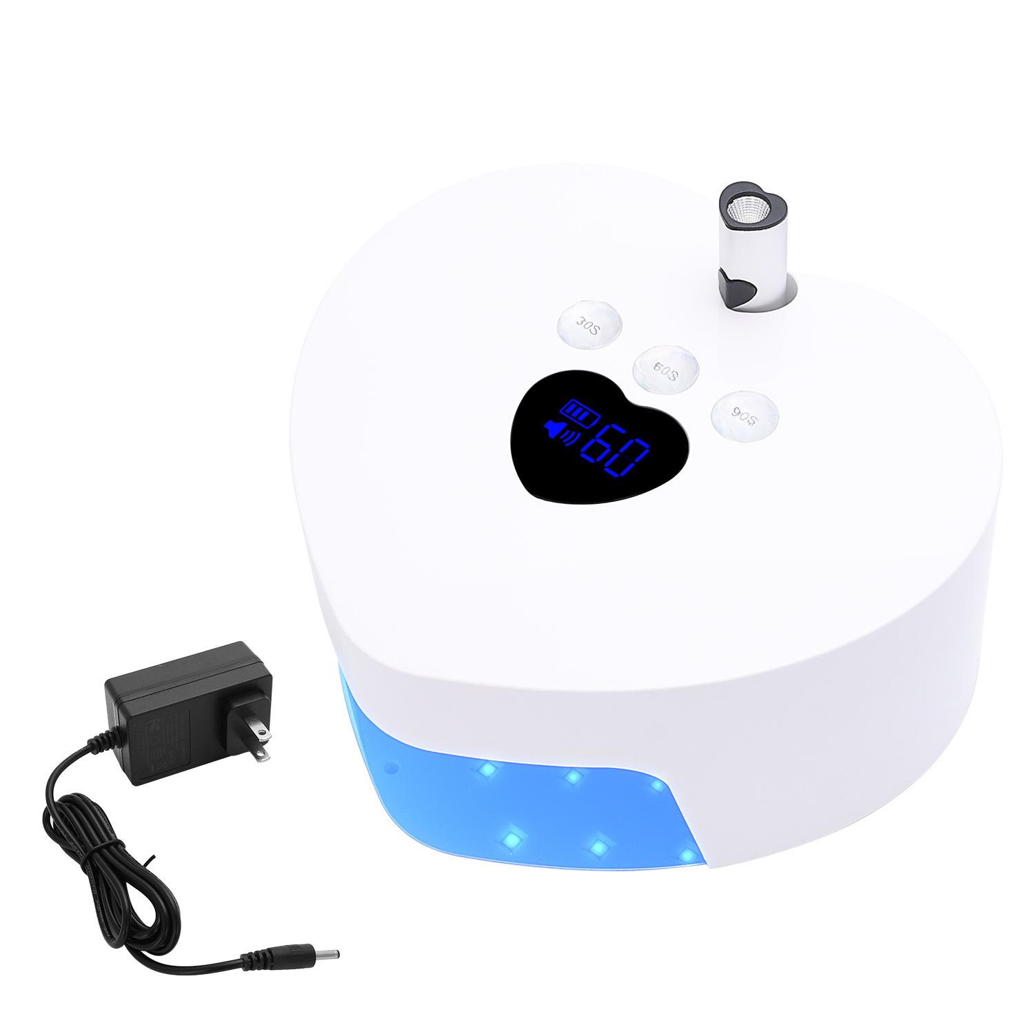 

Wireless LED Nail Art Curing Lamp: Rechargeable, Fast-Drying, No Hand Blackening, UV Glue Compatible.