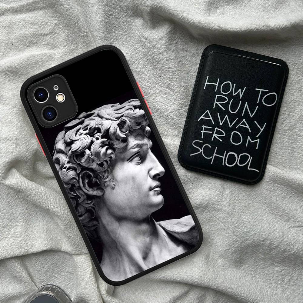 Rebellious Style Sculpture Of David Phone Case For IPhone 14 X XR XS 7 8 Plus 11 12 13 Pro MAX 13mini Matte Shockproof Case