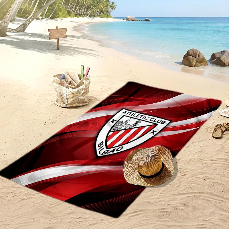 Toalla de Playa con Estampado de Fútbol del Athletic Bilbao, Toalla Grande Suave de Secado Rápido para Playa, Camping, Natación