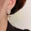 Pendant Crystal Stud Earrings Elegant Vintage Long Earrings Rhinestone Drop Earrings  Women
