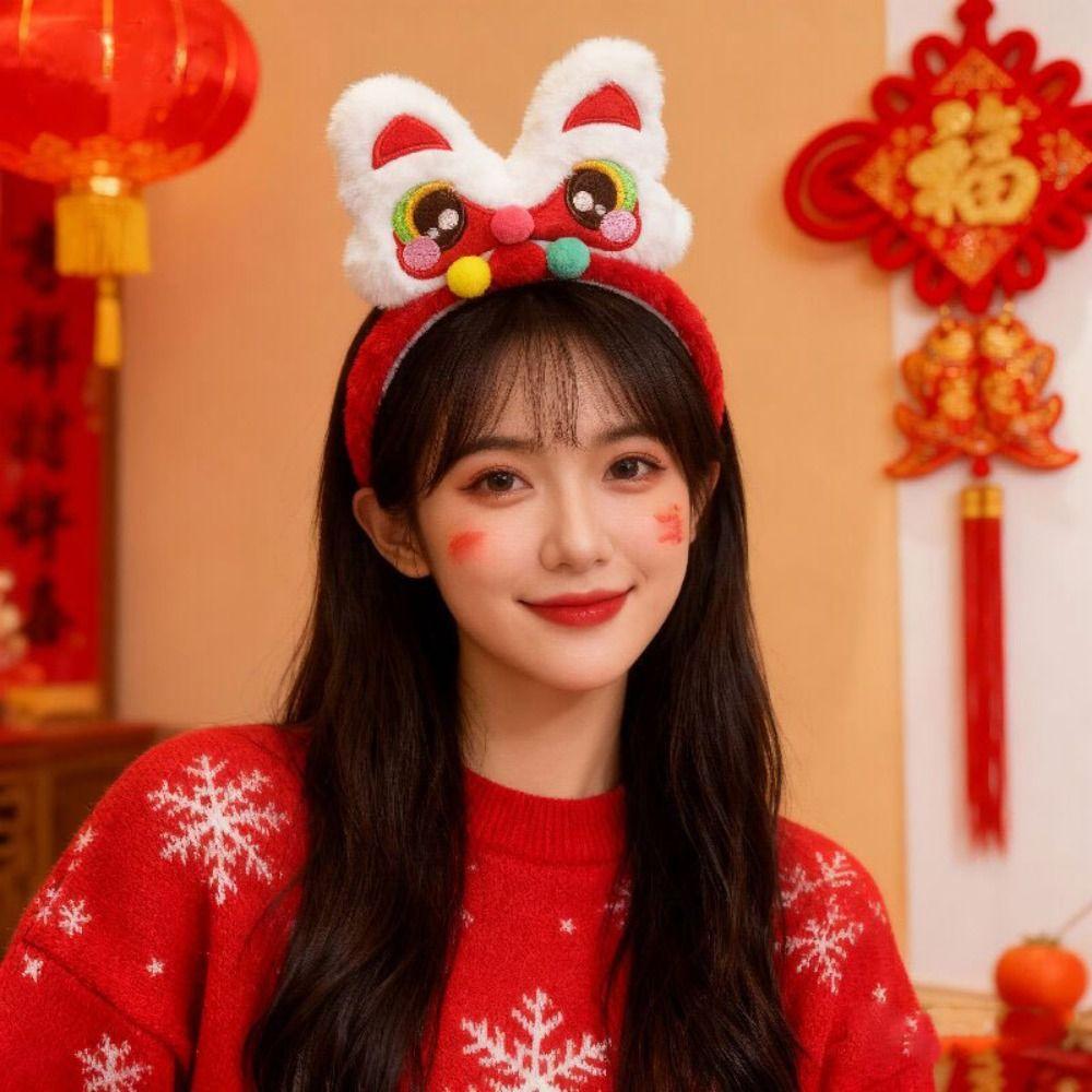 Mascot Horse Hairband Horse Doll Plush Horse Headband Cute New Year Headband Party Decoration