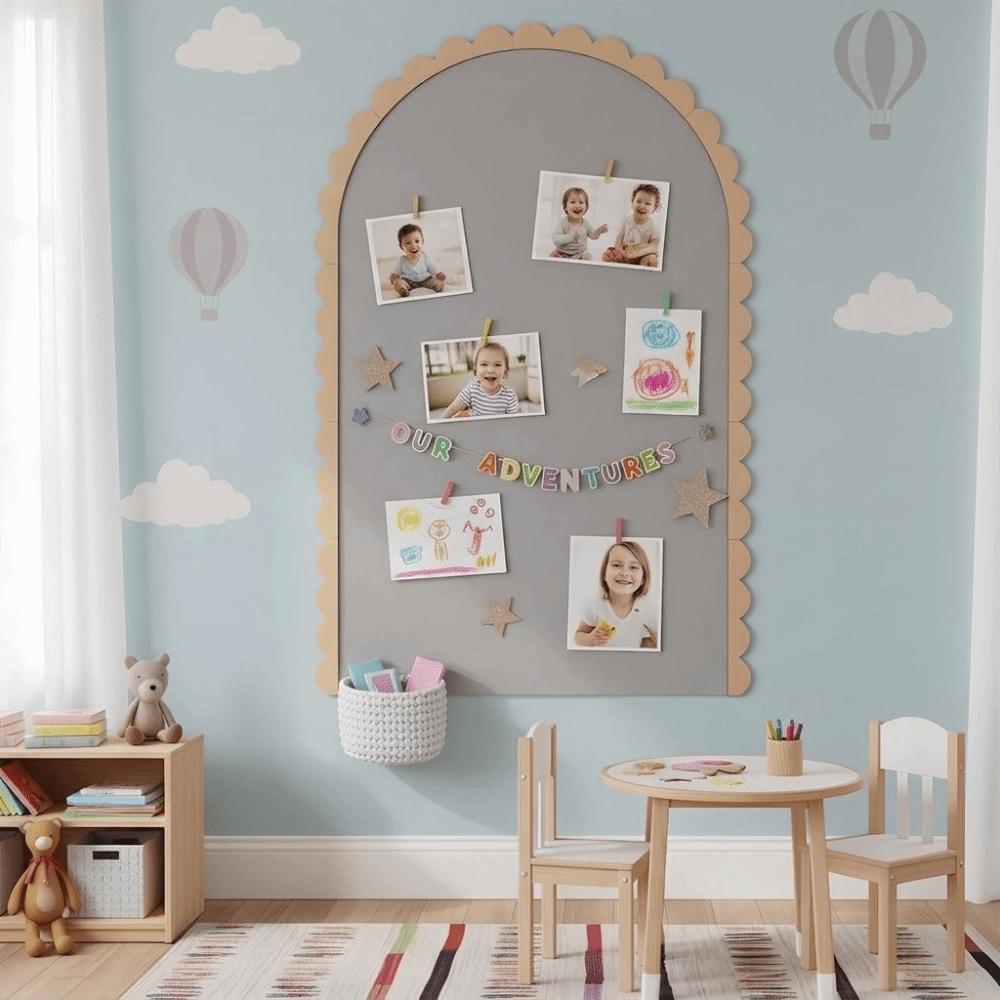 9/10Pcs DIY Wall Decor Wall Arch Decor Super Large Wood Arch Frame Scalloped Crafts Trim Bedroom
