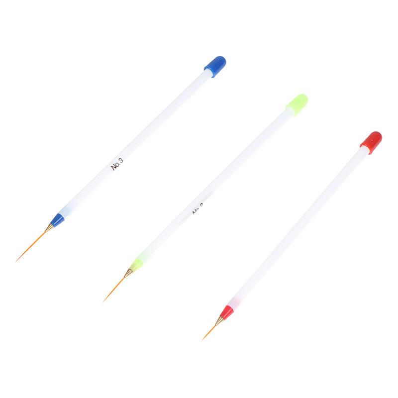 3Pcsset Nail Art Liner Brush Ultra-Thin Line Drawing Pen Manicure Tool Soft Head